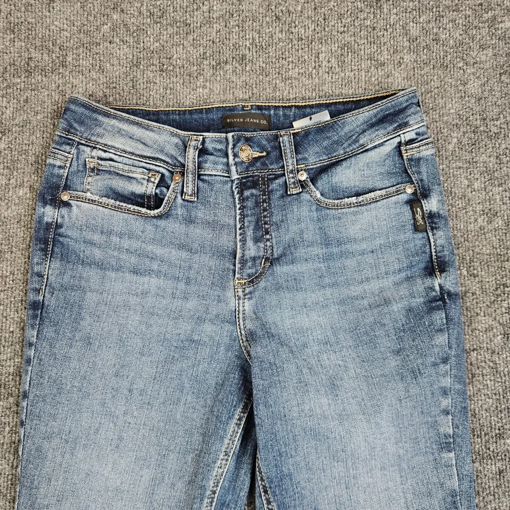 Silver Suki Skinny Jeans Women's 27 Mid Rise‎ Mid Rise Denim Stretch Casual Blue